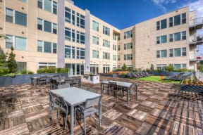 Beautiful sundeck and sky lounge at 2828 Zuni Apartments