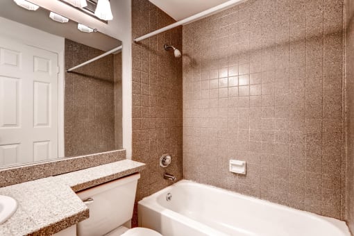 Our Apartments Bathroom at Newport Heights Apartment in Tukwila Washington