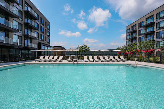 Crystal Clear Swimming pool at Hudson Piers, Yonkers
