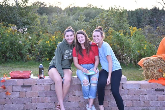 Three Woman Posing at Boulder Ridge, Duluth
