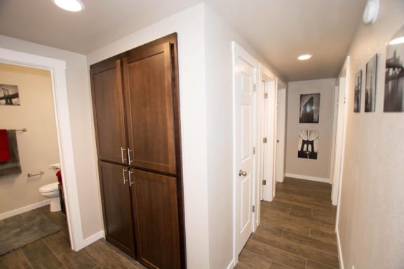View of Timber Creek unit looking down a hall