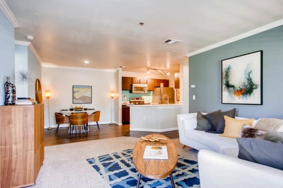 Eagles Landing Apartment Interior Living Room/Dining Room