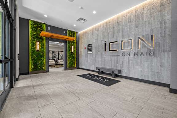 The lobby of the Icon on Main building.