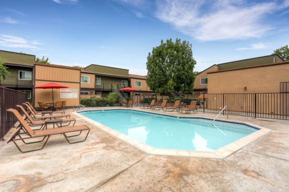 The Community Outdoor Pool at Midway Gardens Apartments