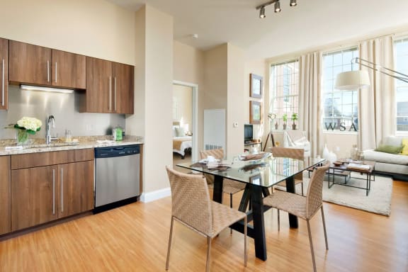 Kitchen at Wilber School Apartments, Sharon, MA, 02067.