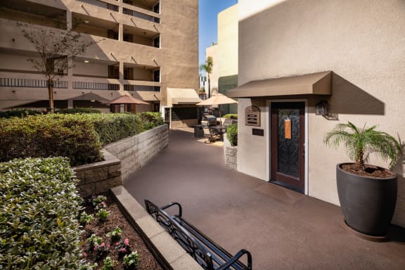 Leasing Patio at Renaissance Terrace, Long Beach, California