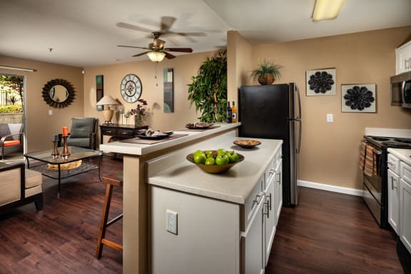 Kitchen With Living Room at Renaissance Terrace, California, 90813