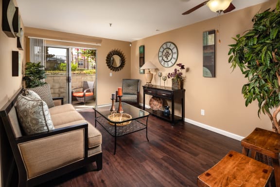 Modern Living Room at Renaissance Terrace, Long Beach, CA, 90813