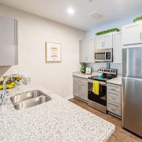 Kitchen with cabinets 