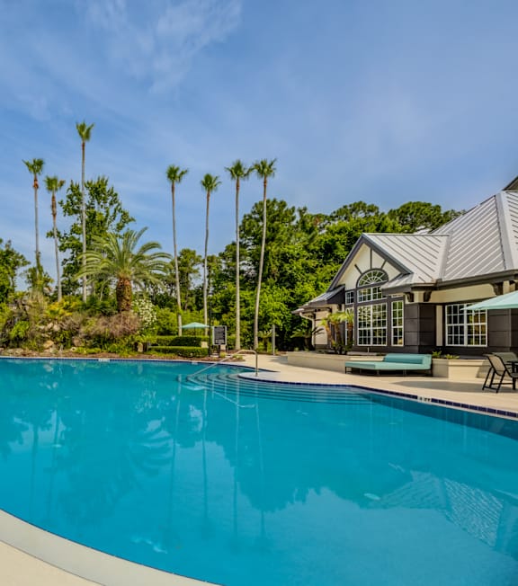Clean Blue Swimming Pool at Paradise Island Apartments, Florida, 32256