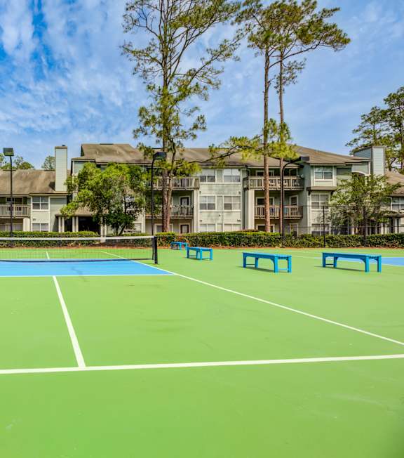 Pickle Ball Court at Paradise Island Apartments, Jacksonville, FL
