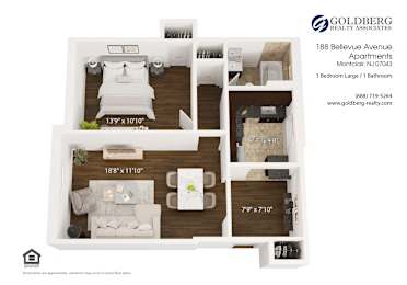  Floor Plan One Bedroom Large