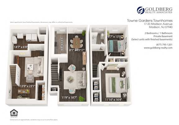 Floor Plan  Two Bedroom-Townhouse