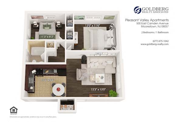 Floor Plan  2 Bedroom Deluxe