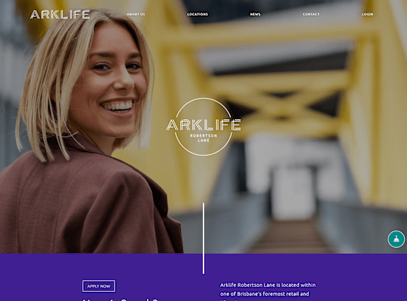 a screenshot of a website homepage with a blue