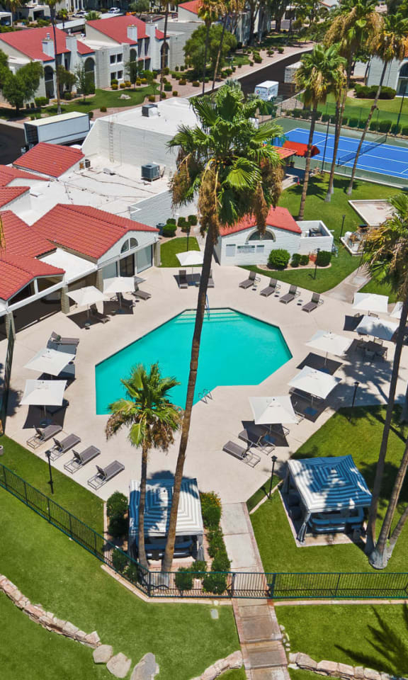 arial view of the resort
