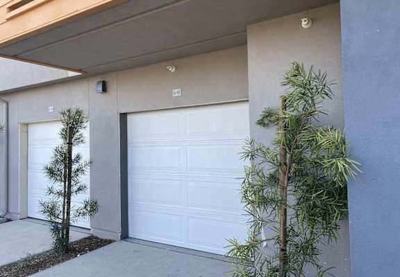 Willow View parking garage under unit with overhang of balcony above