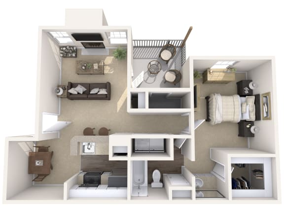 Blake - 1Bed 1Bath Wimbledon Oaks|Blake - 1Bed 1Bath