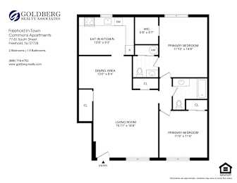  Floor Plan Two Bedroom 1.5 bath
