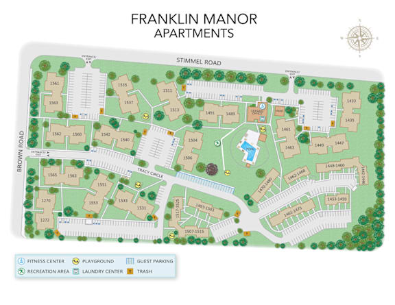 Community Map at Franklin Manor Apartments, Ohio