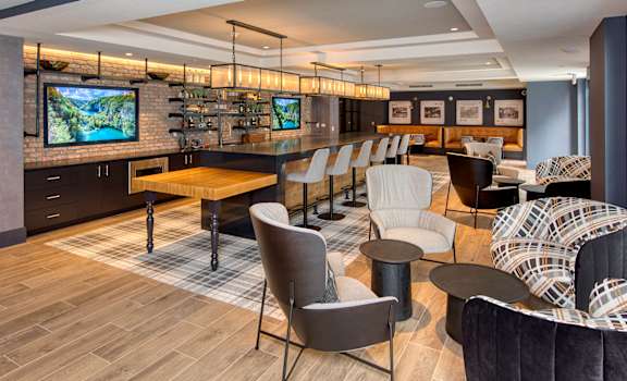 Community Lounge at One Harrison, Harrison, NJ, 07029