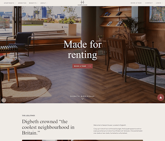a mockup of the homepage of a restaurant website