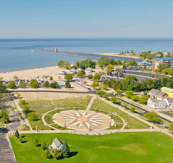 A view overlooking Silver Beach at Briarwood Apartments in Benton Harbor, MI