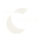A logo with a crescent moon and the text "THE CALEB".
