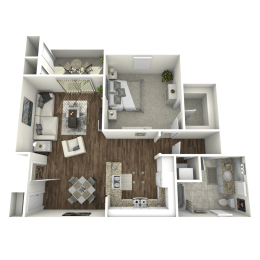 mesa one bedroom floor plan