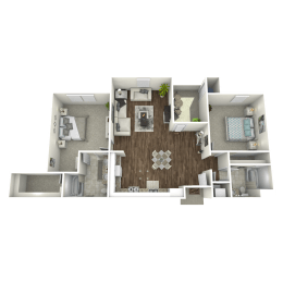 the mission two bedroom 2 bath floor plan