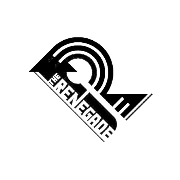 A black and white logo for The Renegade.