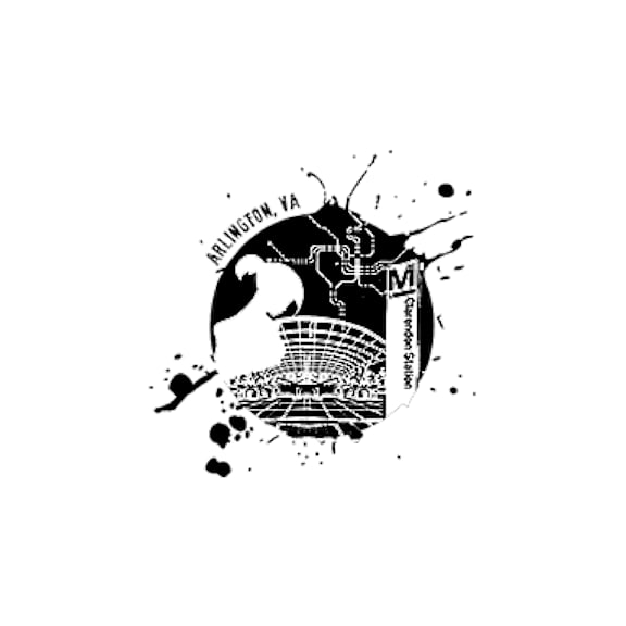 A black and white image of a stadium with the text "Willington, VA" above it.