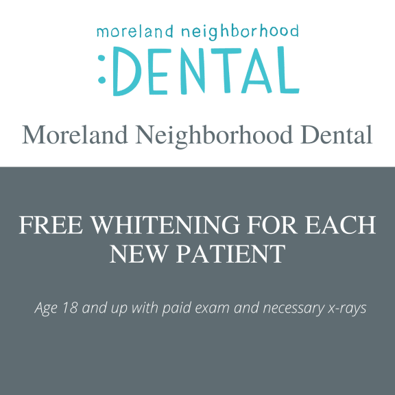 dental free whitening for each new patient brochure