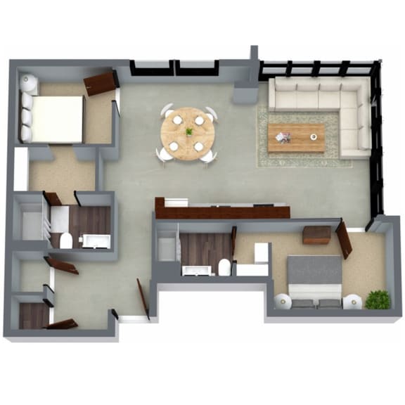 The View Floor Plan at 1501 Jackson in Omaha, NE