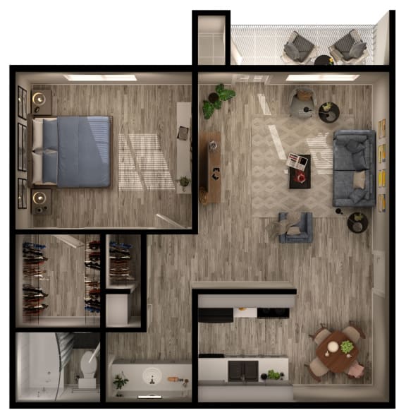 Floor Plan  A2R Floor Plan at Agave Apartments, Arizona, 85704