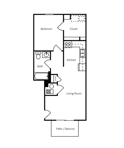 Floor Plan  1 Bedroom