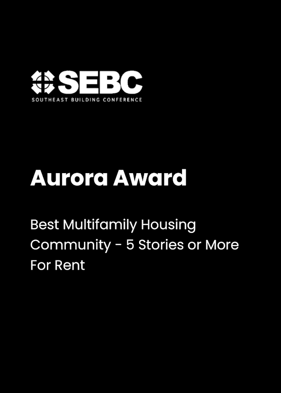 A black poster with the SEBC logo and an award announcement.