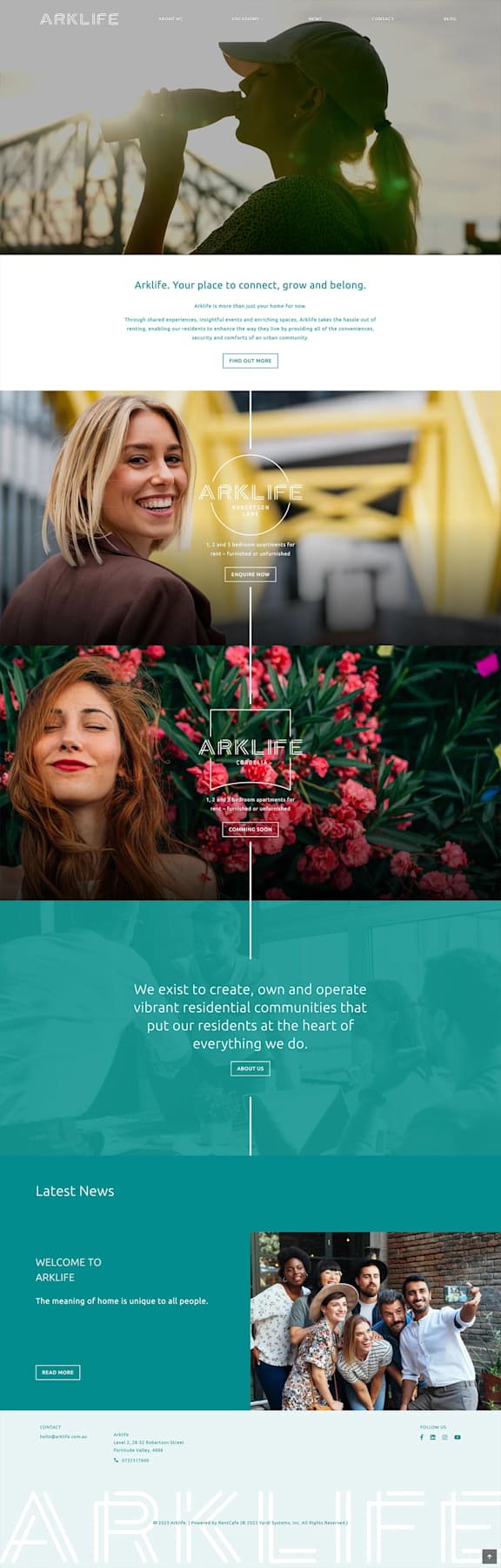 a screenshot of a website with two pictures of people