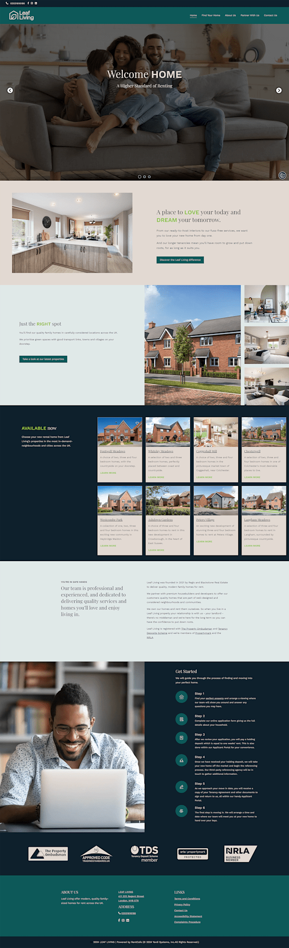 a screenshot of a website with different pictures and a laptop