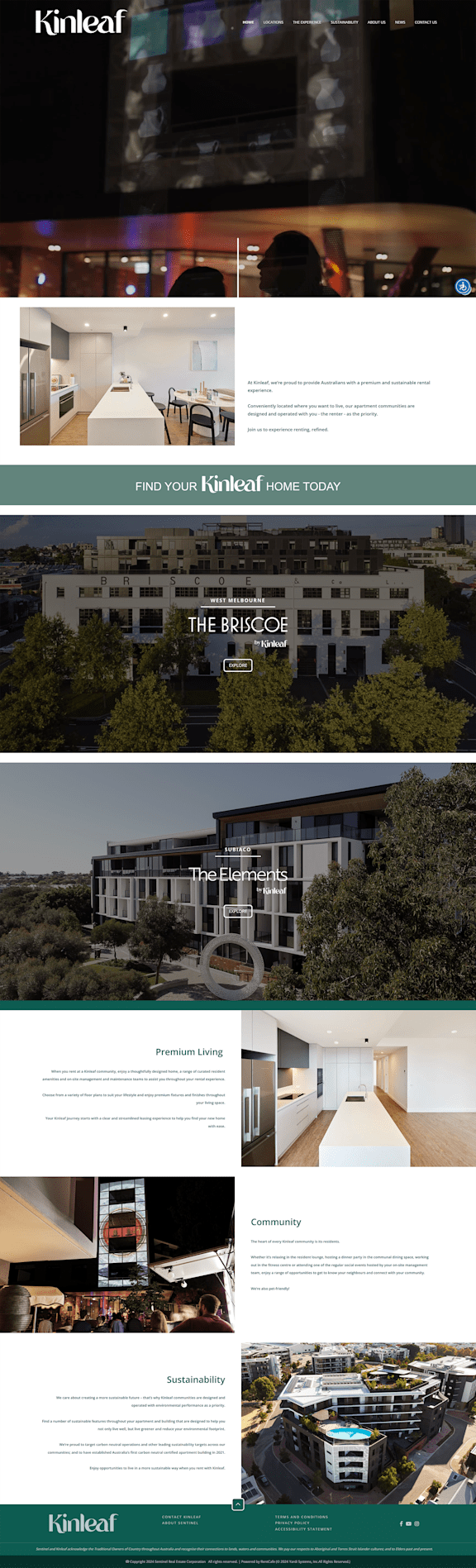 a mockup of a website with screenshots and a screenshot of a building