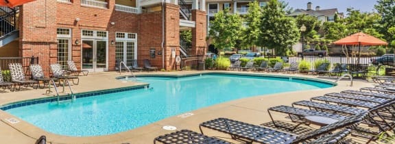 Swimming Pool With Relaxing Sundecks at Rose Heights Apartments, Raleigh