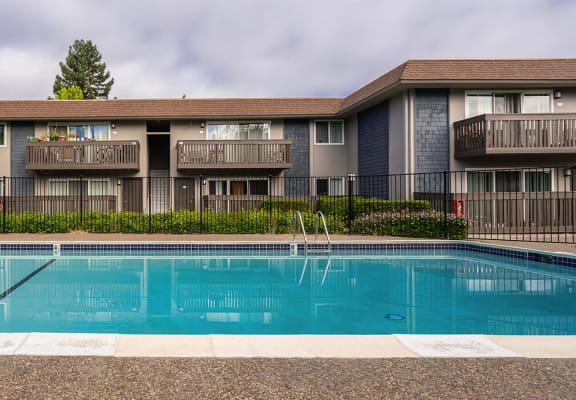 Outdoor pool at Wyndover Apartment Homes in Novato CA