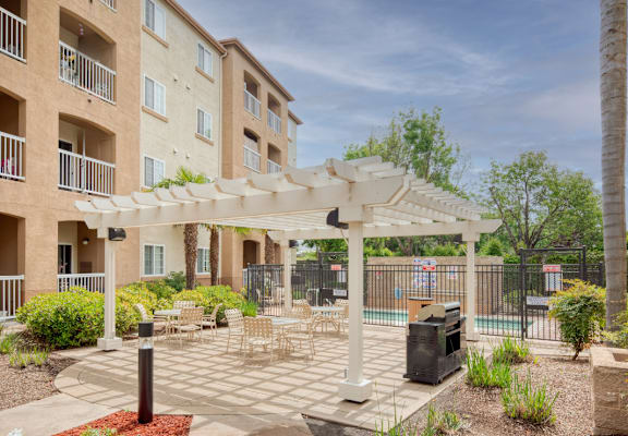 Outdoor Area at Hayward Village Senior Apartments in Hayward CA