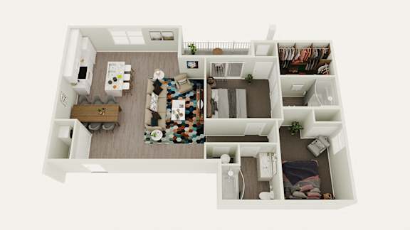 Floor Plan  The Tower: 2Bed/2Bath