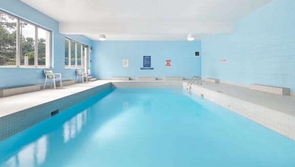 View of the pristine swimming pool