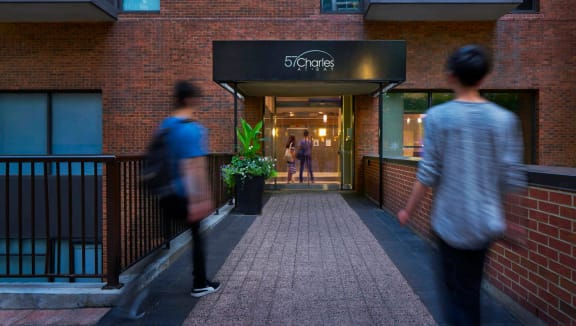Exterior main entrance of the building