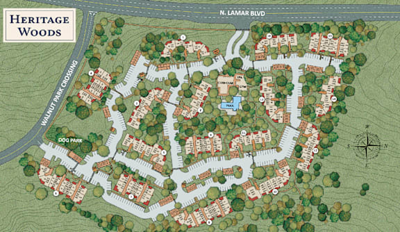 Heritage Woods Map at Bridge at Heritage Woods, Texas, 78753