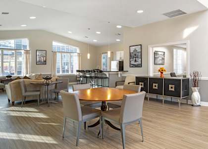 Warm Living And Dining Room at The Apartments at Elmwood Terrace, Maryland, 21702