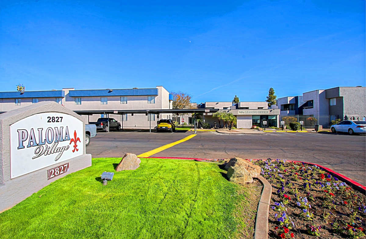 Community entrance at Paloma Village.