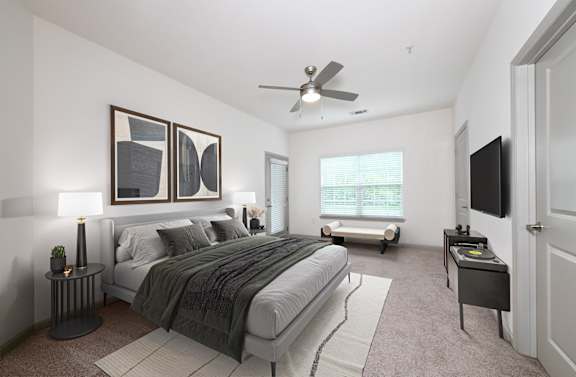 Oversized bedrooms accommodate king size furniture